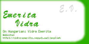 emerita vidra business card
